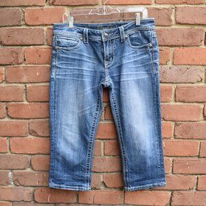 Miss Me Capri Jeans with Double Wings Size 31